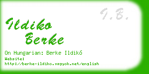 ildiko berke business card